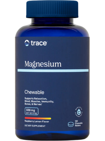 Trace Minerals, Magnesium Chewable, Raspberry Lemon, 120 Chewable Wafers