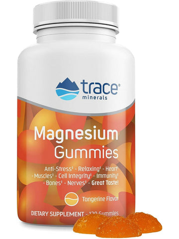 Trace Minerals, Magnesium Gummies, Tangerine, 120 Gummies