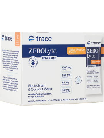 Trace Minerals, ZeroLyte, Salty Orange, 30 Packets