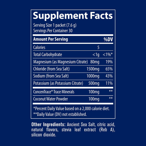 Trace Minerals, ZeroLyte, Salty Orange, 30 Packets