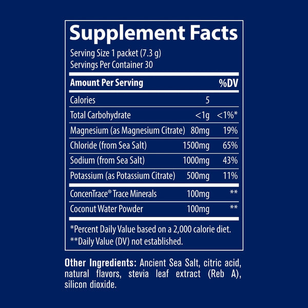 Trace Minerals, ZeroLyte, Salty Watermelon, 30 Packets