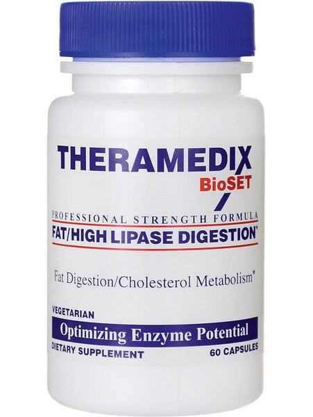 Theramedix BioSET, Fat High Lipase Digestion, 60 Capsules