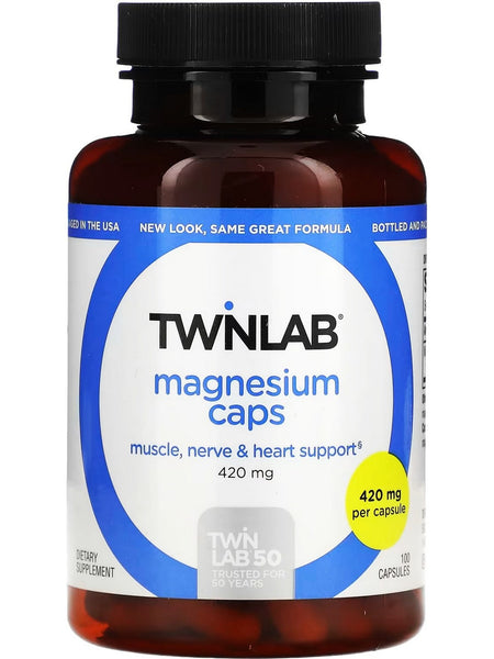 Twinlab, Magnesium Caps 420 mg, 100 Capsules