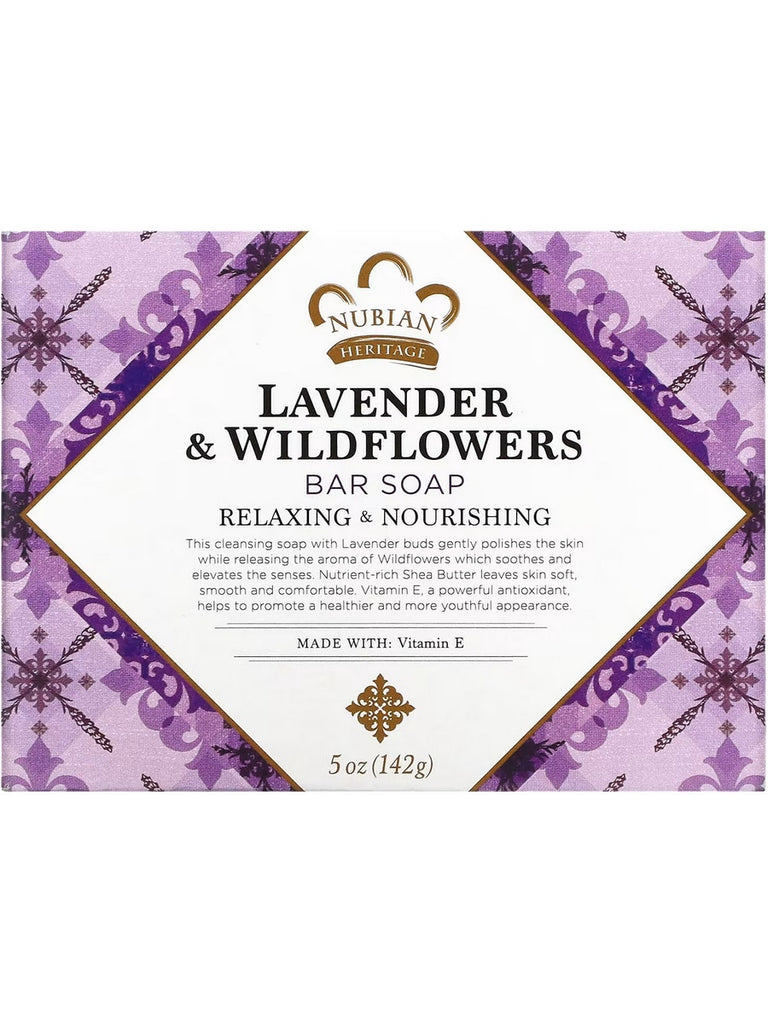 Nubian Heritage, Bar Soap Lavender & Wildflowers, 5 oz