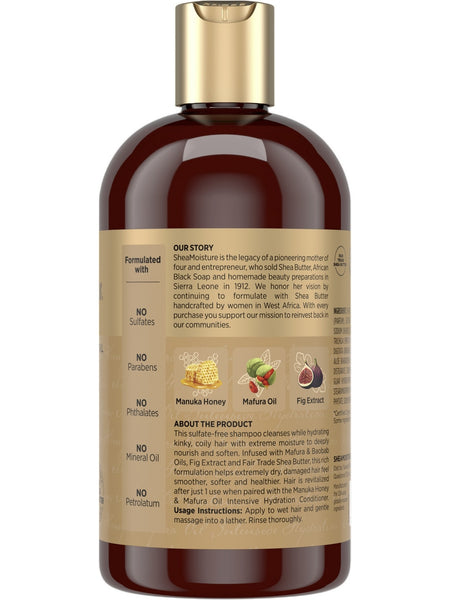 SheaMoisture, Manuka Honey and Mafura Oil, Intensive Hydration Shampoo with Fig Extract and Baobab Oil, 13 fl oz