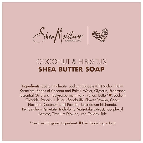 SheaMoisture, Coconut and Hibiscus, Shea Butter Soap with Songyi Mushroom, 8 oz