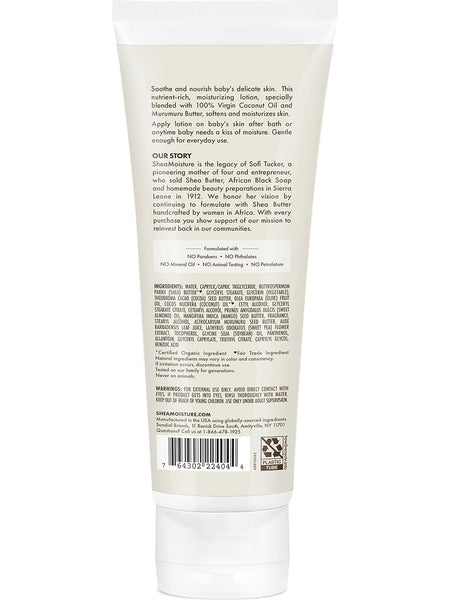 SheaMoisture, Baby Lotion for Baby Skin 100% Virgin Coconut Oil, Clear Skin Moisturizer