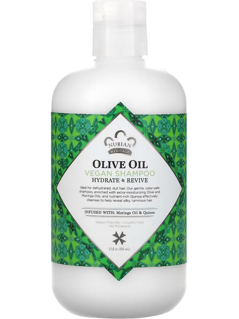 Nubian Heritage, Olive Oil Vegan Shampoo, 12 fl oz
