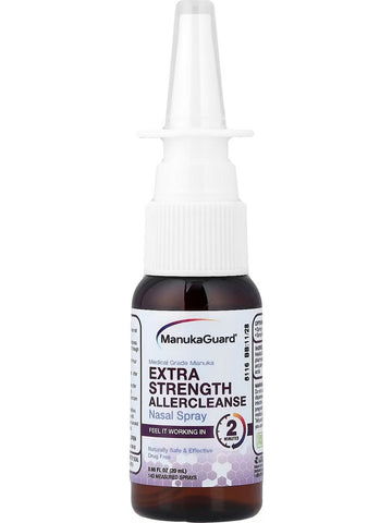 ManukaGuard, Medical Grade Manuka Honey, Nasal Spray Allercleanse, Extra Strength, 0.65 fl oz