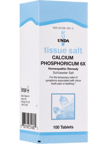 UNDA, Calcium Phosphoricum 6X Homeopathic Remedy, 100 Tablets