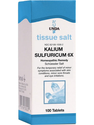 UNDA, Kalium Sulfuricum 6X Homeopathic Remedy, 100 Tablets
