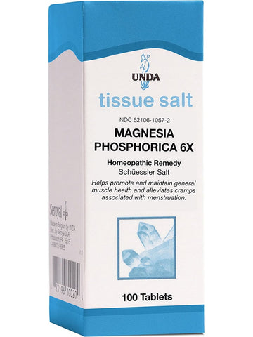 UNDA, Magnesia Phosphorica 6X Homeopathic Remedy, 100 Tablets