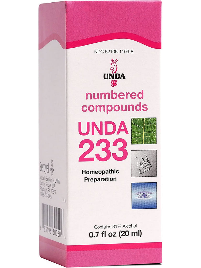 UNDA, UNDA 233 Homeopathic Preparation, 0.7 fl oz
