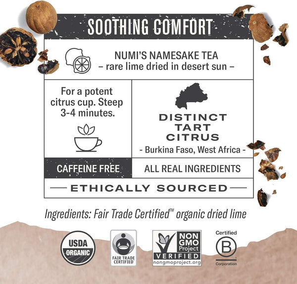 Numi, Dry Desert Lime, 18 Non-GMO Tea Bags