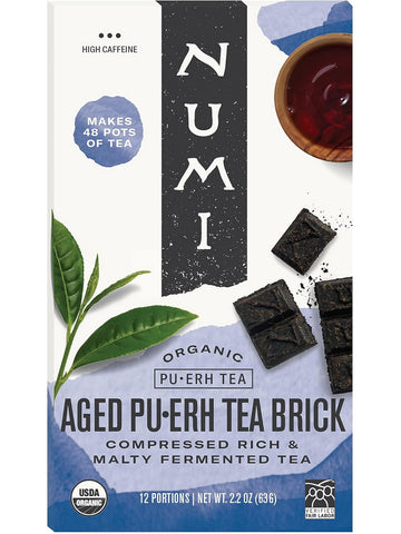 ** 12 PACK ** Numi, Aged Pu-erh Tea Brick, 12 Portions