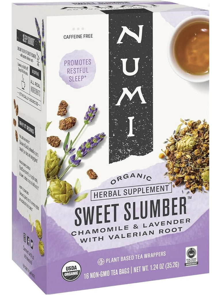 ** 12 PACK ** Numi, Sweet Slumber, 16 Non-GMO Tea Bags