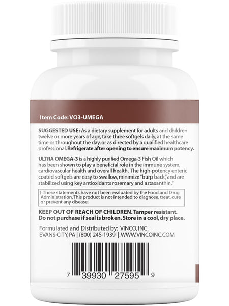Vinco, Ultra Omega-3, 90 Softgels (Formerly known as Omega-3 EPA/DHA 2500)