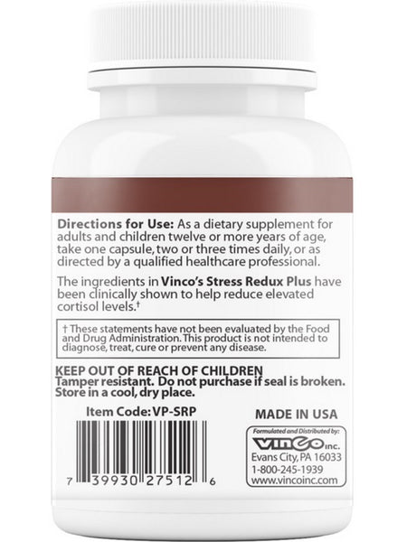 Vinco, Stress Redux Plus, 60 Capsules