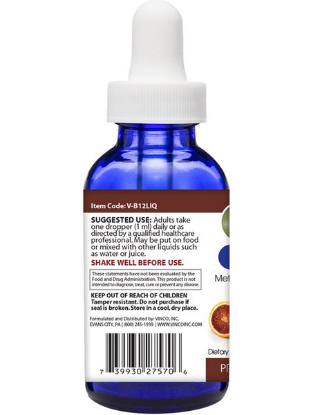 Vinco, Liposomal B12, Blood Orange Flavor, 2 fl oz