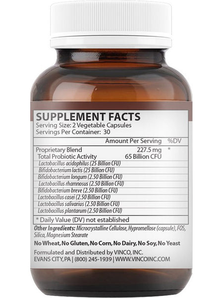 Vinco, ProBiotic Eight 65, 60 Vegetable Capsules