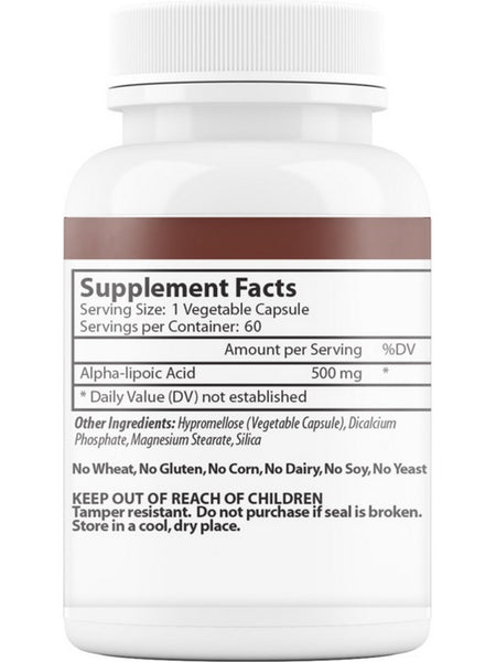 Vinco, Alpha Lipoic Acid, 500 mg, 60 Vegetable Capsules