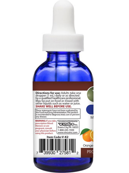 Vinco, Liposomal K2, Orange Flavor, 2 fl oz