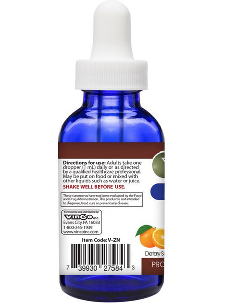 Vinco, Liposomal Zinc, Orange Flavor, 2 fl oz