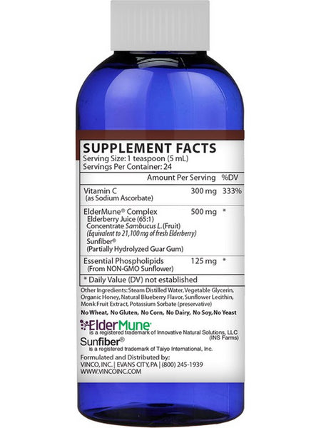 Vinco, Liposomal Elderberry+ with Vitamin C & Prebiotic, 4 fl oz