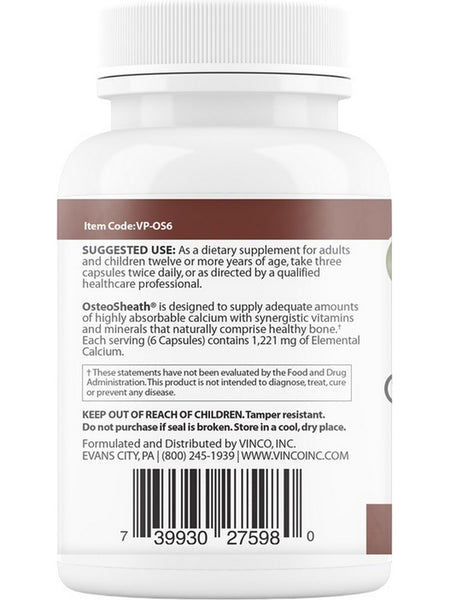 Vinco, OsteoSheath with Vitamin K2, 180 Vegetarian Capsules