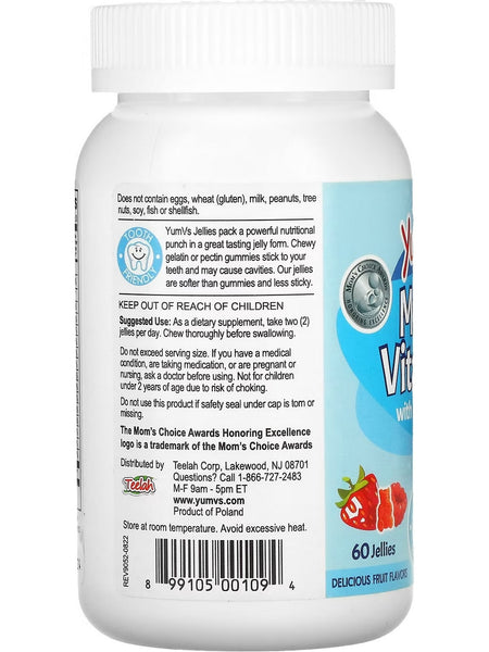 YumV's, Multi Vitamin with Minerals, Delicious Fruit Flavors, 60 Jellies