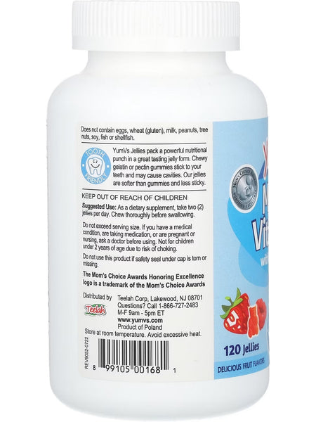 YumV's, Multi Vitamin with Minerals, Delicious Fruit Flavors, 120 Jellies