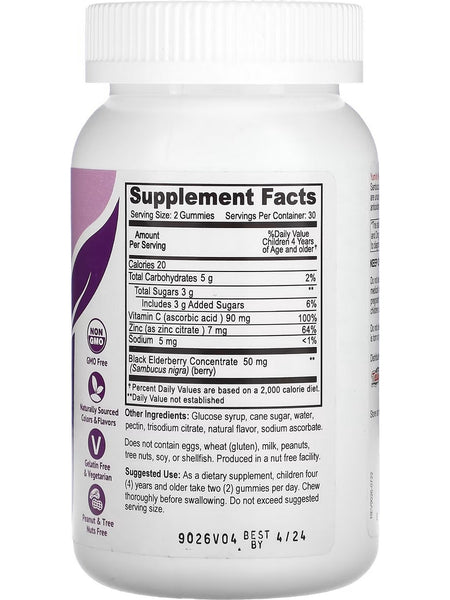 YumV's, Immune Shield with Sambucus Standardized Elderberry with Vitamin C and Zinc, Delicious Berry, 60 Gummies