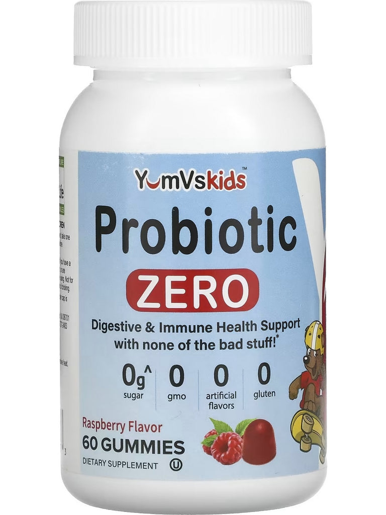 YumV's, Probiotic Zero, Raspberry, 60 Gummies