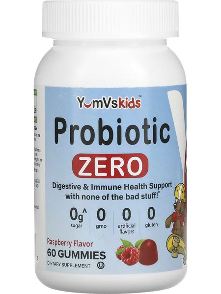 YumV's, Probiotic Zero, Raspberry, 60 Gummies