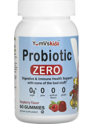 YumV's, Probiotic Zero, Raspberry, 60 Gummies