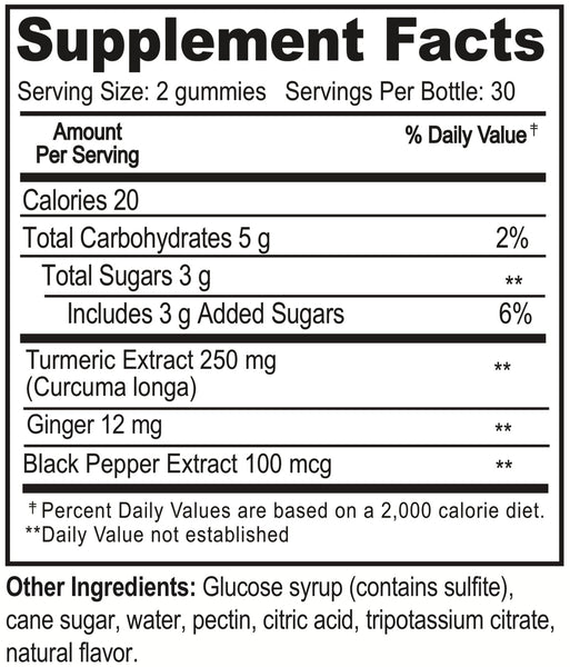 YumV's, Turmeric and Ginger with Black Pepper Extract, Peach, 60 Gummies