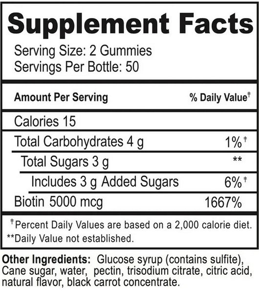 YumV's, Biotin High Potency, 5000 mcg, Raspberry, 100 Gummies