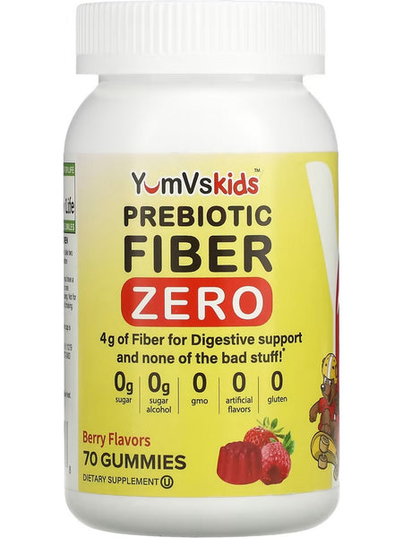 YumV's, Prebiotic Fiber Zero, Berry, 70 Gummies