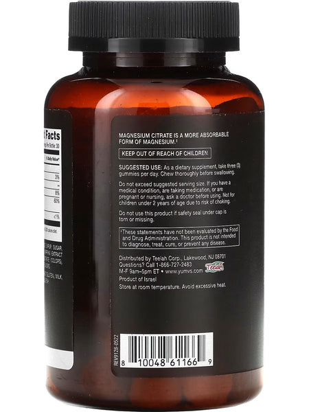 YumV's, Strong Earth Gummies, Magnesium Citrate, Raspberry and Peach, 90 Gummies