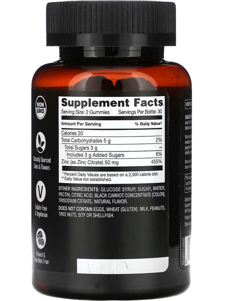 YumV's, Strong Earth Gummies, Zinc Maximum Strength, 50 mg, Berry, 60 Gummies