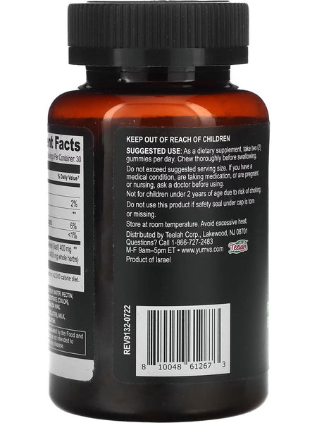 YumV's, Strong Earth Gummies, Moringa Leaf Extract, 4000 mg, Strawberry, 60 Gummies