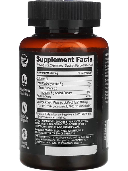 YumV's, Strong Earth Gummies, Moringa Leaf Extract, 4000 mg, Strawberry, 60 Gummies