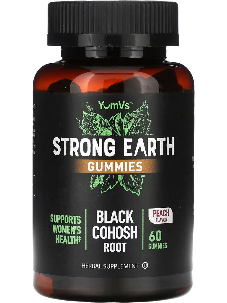 YumV's, Strong Earth Gummies, Black Cohosh Root, Peach, 60 Gummies