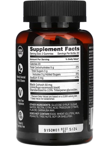 YumV's, Strong Earth Gummies, Black Cohosh Root, Peach, 60 Gummies