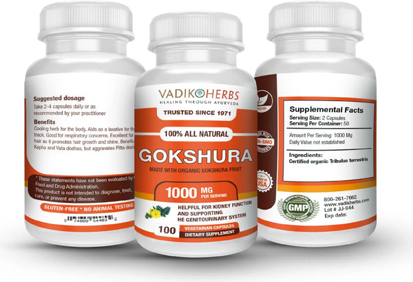 Vadik Herbs, Gokshura, 100 ct