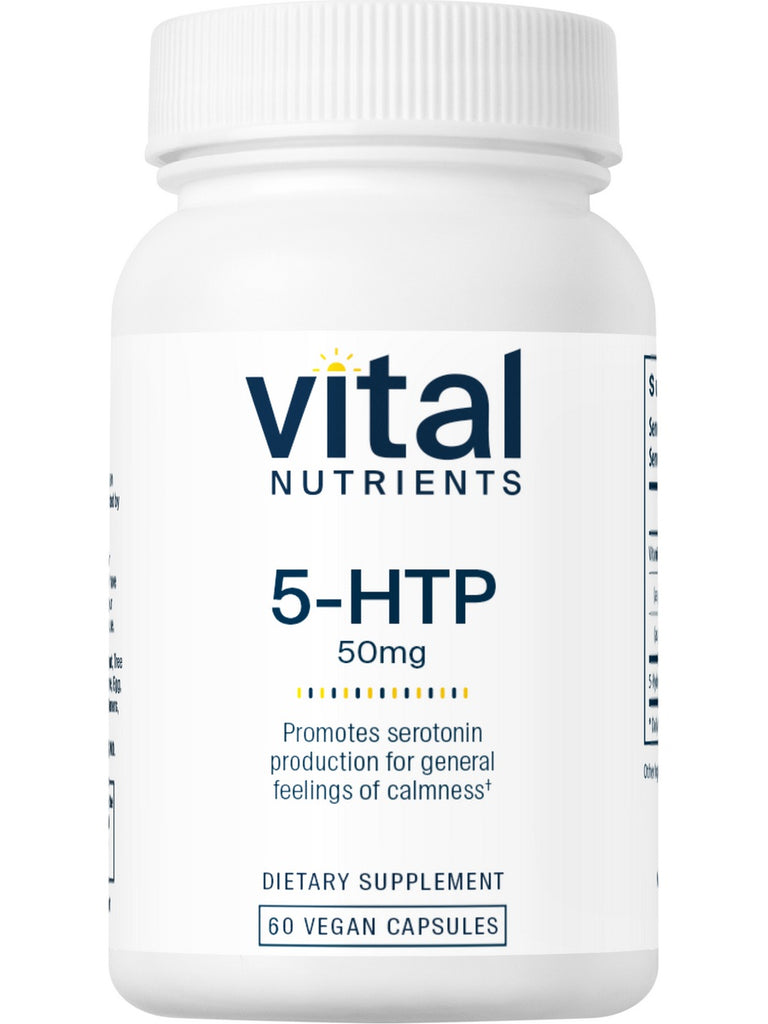 Vital Nutrients, 5HTP 50mg, 60 vegetarian capsules
