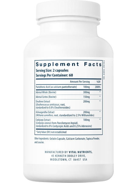 Vital Nutrients, Adrenal Support, 120 capsules