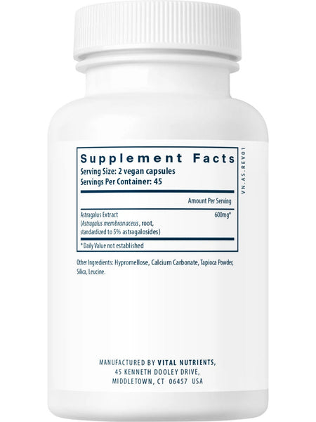 Vital Nutrients, Astragalus Root Extract 300mg, 90 vegetarian capsules