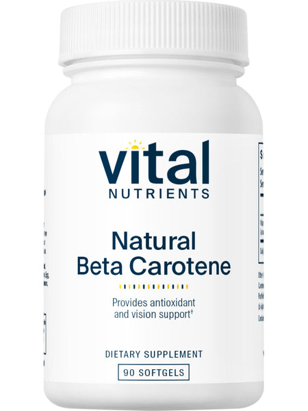 Vital Nutrients, Natural Beta Carotene 25,000IU, 90 softgels