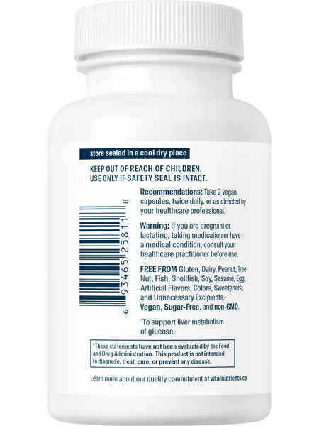 Vital Nutrients, Blood Sugar Support, 60 vegetarian capsules